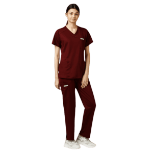 V Neck Straight Fit with Cargo Pockets Scrub Set